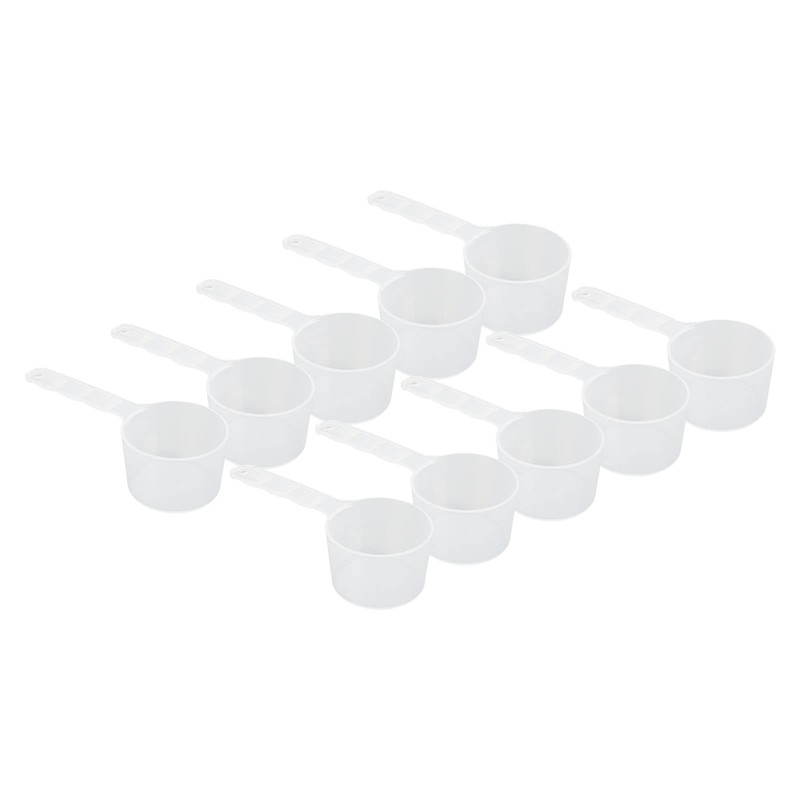 10 Cucharas Medidoras Transparentes con Escala, Cucharas Medidoras Reutilizables deLargo