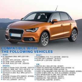 Dixhills Ignition Starter Switch Steering Lock Ignition Lock Cylinder with Key Compatible with A1 A3 Q2 Q3 TT Alhambra Altea Superb III Golf Replacement for 1K0905851B 1K0905865