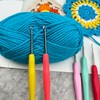 Mdoker 2PCS Small Size Crochet Hook Ergonomic Handle Crochet Hook