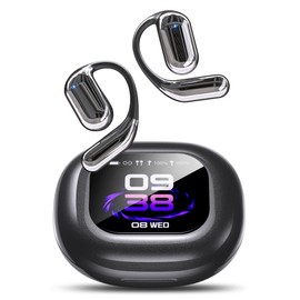 AI Language Translation Earbuds, Bluetooth 5.4 Headphones Translator for 144 Languages & Accents, OWS LCD Touch Screen Real-Time Earphones Fit iOS and Android Ideal for Travel Business Learning