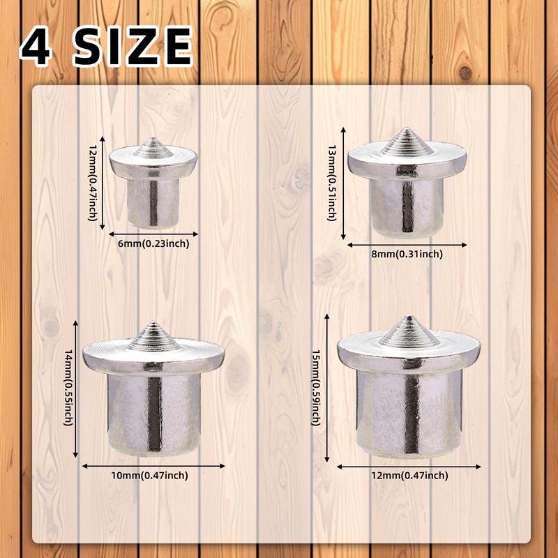 28 Pieces Wooden Dowel Centring Tips Set, Dowel Marker Set,