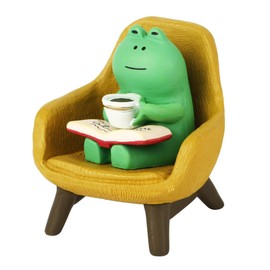 Laroal Miniature Frog Statue Mini Frog Figurine Creative Funny Frog Sculpture Tiny Resin Frog Ornament Decorations for Home Office Bookshelf Table Bedroom Garden Decor