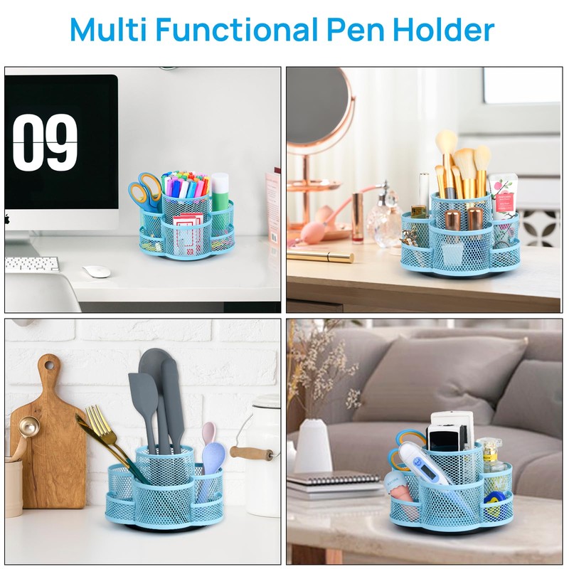 Topwey Pen Holder for Desk, Rotating Pencil Holder, Cup Holder
