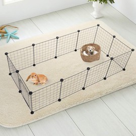 12 Panels Small Animal Playpen Pet Playpen Animal Fence Portable Metal Wire Yard Fence for Rabbit Guinea Pig Bunny Small Pets