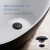 Matte Black Tub Drain Stopper, Hidrop Pop Up Universal Tub