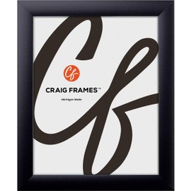 Craig Frames Contemporary, 28x28 Large Black Poster Frame, 1" Wide, Wall Hanging, Dual Display Format