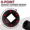 Aloanes 3/8-inch Drive Standard Impact SAE Socket 9/16", High-Torque 6-Point