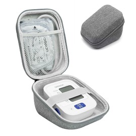 Funda de transporte para monitor de presión arterial inalámbrico Omron 5 Series OMRON BP5250  BP5000 BP5150 BP5100, bolsillo de malla para baterías y 
