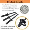 Sunxeke 60pcs Tri-Fold Rivets 3/16 inch x 3/4 inch Tri-fold
