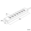 Sanwa Supply TAP-F37-2CLK Power Strip with 5 Interlocking Concentrated Switch