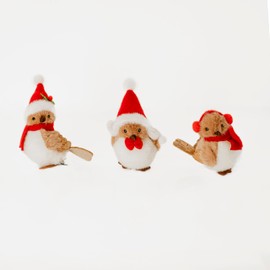 Marco Paul Christmas Decorations Christmas Tree Decoration Xmas Decorations Christmas Ornaments Christmas Baubles Hanging Ornaments for Xmas Hanging Decorations Holiday (XMas Robins 3pcs)