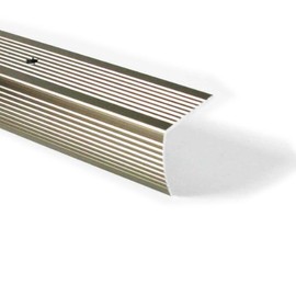 M-D Building Products 43878 M-D Fluted Stair Edging, 36 In L W X 1-1/8 In H, Aluminum, Pewter, Pack of 1, 3 Foot