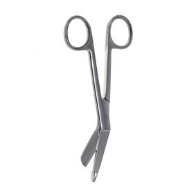 Lister Bandage Scissors 5.5" Nurse Vet Tech Gift - Made of Stainless Steel - First Aid, Used For Cutting Gauze, Tape, Clothing Bandages, Vet Wrap Adhesive Removal, Full Satin Silver