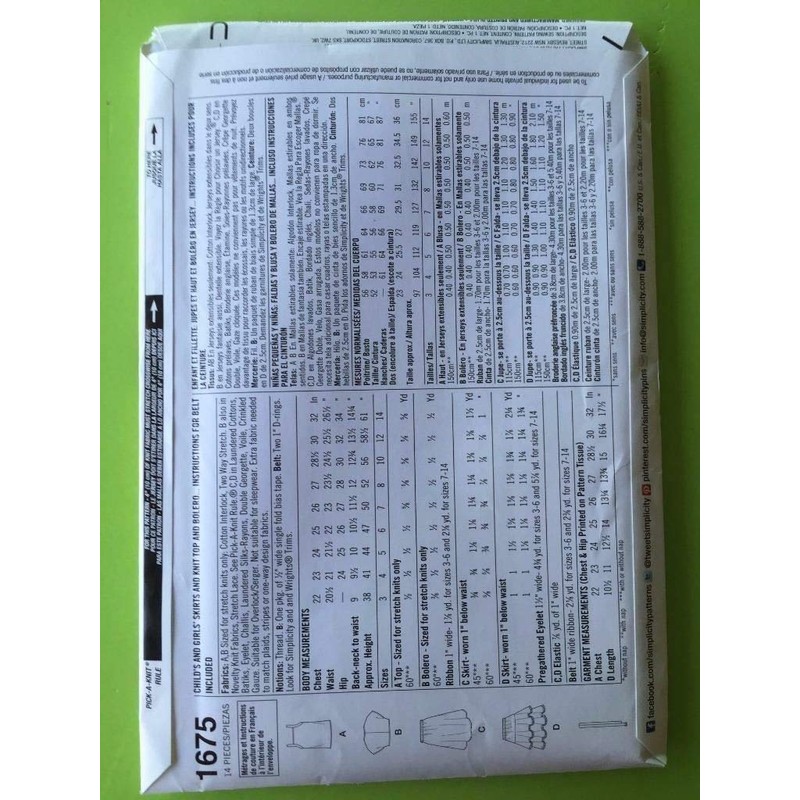 Simplicity Pattern 1675 Girls Skirts, Knit Top and Bolero SUEDEsays