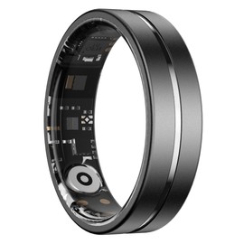 Smart Ring for Men Women Blood Pressure Monitor Health Smart Ring Men Gesture Control Heart Rate Monitor SP-O2 Sleep Tracker Fitness Ring Pedometer IP68 Waterproof Compatible with iOS Android Phones