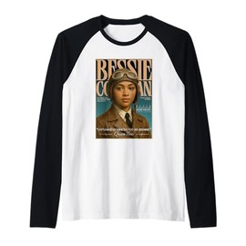 Bessie Coleman – First Black Female Pilot Tribute Raglan Baseball Tee