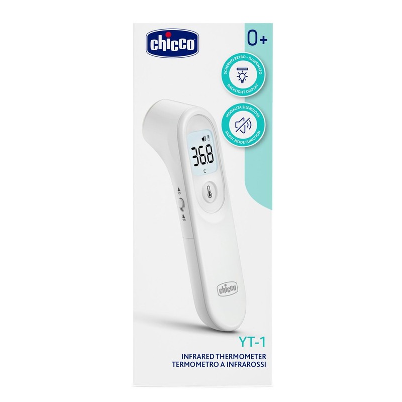 Chicco Termometro a Infrarossi YT-1, con Schermo Retroilluminato, Modalità Silenzioso,