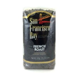 San Francisco Bay Coffee Whole Bean, French Roast, 32 Ounce (Pack of 2)