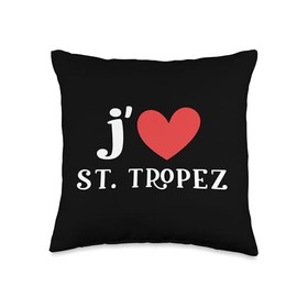 I Love St.Tropez France City Throw Pillow