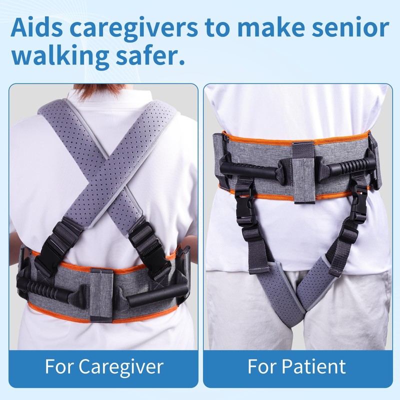 Gait Belt Transfer Belt with Padding Handles, Medical Nursing Gait