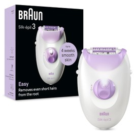 Braun Silk-épil 3, Corded Epilator For Hair Removal, Weeks Of Smooth Skin, 3-000, Purple