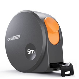 Deli Measuring Tape Measure, Steel Measuring Measures, 0.2 x 0.7 inches (5 x 19 mm), Large Letters, Easy to See Scales, Prevents Hand Cuts, High Precision, High Hardness, Engineering Tape Measurement,