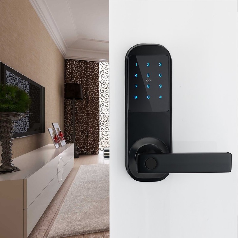 HENYIN Electronic Keyless Code Door Lock,Unlock with Code, Mifare Card,