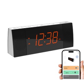 iTOMA Alarm Clocks Radio with APP Control, Bluetooth, FM Radio, Dual Alarm with Snooze, USB Charging, Auto and Manual Dimmer, Clock Radio for Bedside CKS503