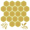 Honeycomb Stencil, 6.5 x 6.5 inch (S) - Large Bee