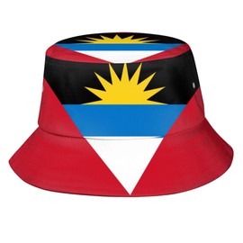 Antigua and Barbuda Flag Bucket Hat for Men Women Fashion Patriotic Hats Antigua and Barbuda Fisherman Hat Outdoor Summer Sun Protection Travel Hiking Caps