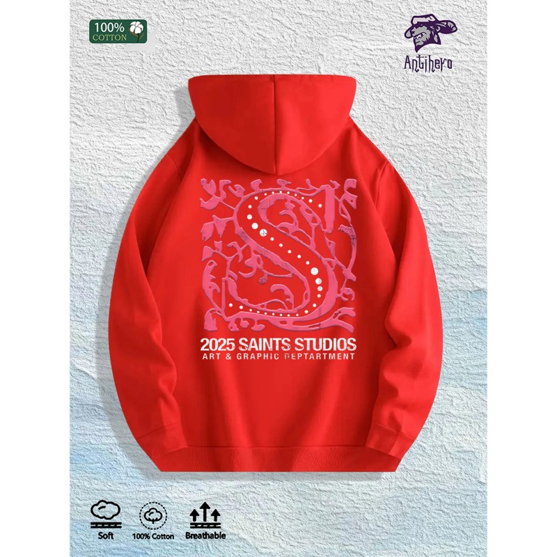 Saints Studios 2025 Graphic Hoodie 100% Cotton US Warehouse 7