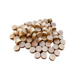 Oak Wood Plugs 3/8 inch, Screw Hole Plugs, Flat Head Wood Plugs (50)