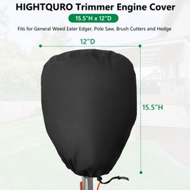 Trimmer Engine Cover,Heavy Duty Waterproof Trimmer Cover, Weed Eater Covers, Fits for General Weed Eater Edger, Pole Saw, Brush Cutters and Hedge,3 Pack,Black