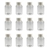 Pack of 12 50ml Transparent Empty Plastic Pill Bottles Capsule
