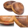 AIDEA Acacia Wooden Serving Bowls, 7 Inch Set of 4