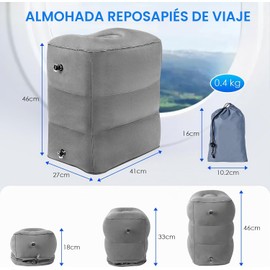 DAWNTREES Paquete de 2 Almohadas inflables para pies