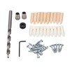 46PCS Set Pocket Dowel Hole Jig System Aluminum Alloy Slant
