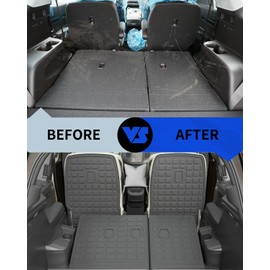 Rongtaod Floor Mats Compatible with 2020-2025 Hyundai Palisade 7 Seats Cargo Mat 2nd&3rd Row Kick Mat 2024 Palisade Accessories (2nd Row Backrest Mat+Trunk Mat with Backrest Mat+Floor Mats)