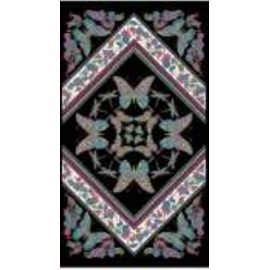 Benartex Alluring Butterflies by Anne Lauer 13305M 12 Black 24" Kaleidoscope Panel w/Metallic