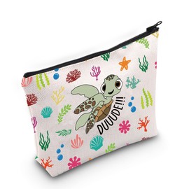 Nemo Dory Movie Merchandise Squirt Lover Gift Dude Squirt The Turtle Quote Makeup Zipper Pouch (D-U-U Bag)