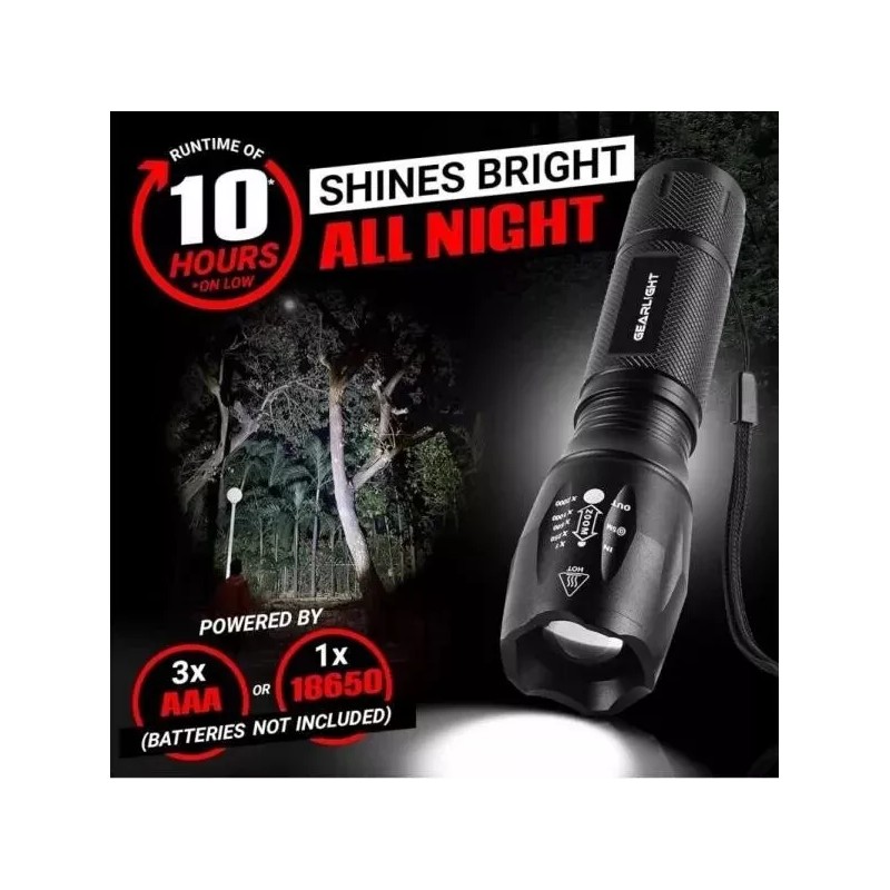 GearLight Gear Light LED Mini Tactical 5Modes Zoomable Aluminum 2X