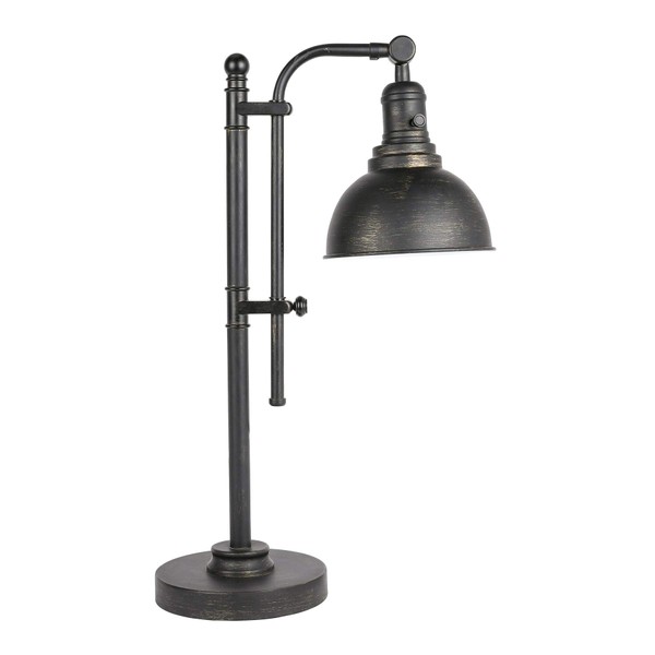 VONLUCE Rustic Desk Lamp Black Adjustable, Industrial Style Metal Task Lamp (25"-29"), Vintage Work Lamp, Farmhouse Reading Lamp in Aged Bronze Finish, ETL Certificate