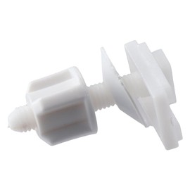 2 Pack White Toilet Seat Bolts Screws Plastic Nuts Set Hinges Bathroom