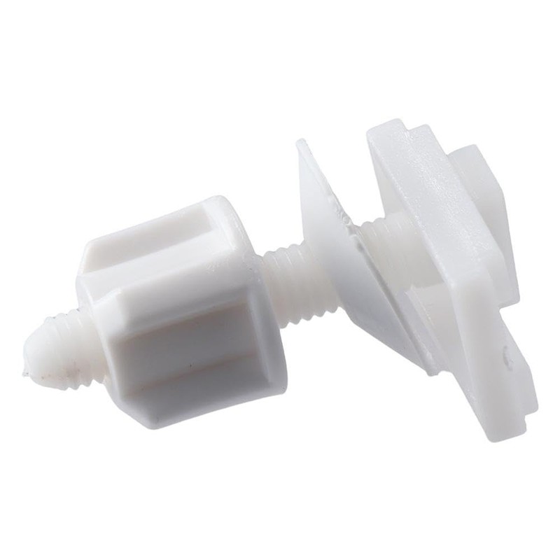 2 Pack White Toilet Seat Bolts Screws Plastic Nuts Set