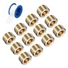 sourcing map 12Pcs 3/8 NPT Brass Pipe Plug Fitting, Male