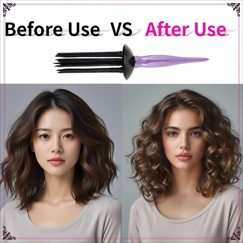 Neuvikter Cepillo Para Cabello Rizado Con 17 Dientes, Cepillo Definidor