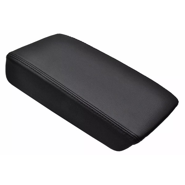 Kar Designers Real Leather Black Center Console Lid Armrest Cover