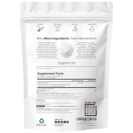 Pure Trans-Resveratrol Powder with Natural Vitamin E, 5 Ounce, 2 in 1 Formula, Micronized Powder for Better Absorption, Premium Resveratrol Supplement