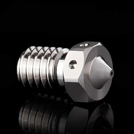 1pc M6 Plated Copper Nozzle 0.4mm Non-Stick High Temperature Compatible with V6 hotend Anycubic Chiron MEGA S/Zero 2.0 / Prusa I3 MK3S Prusa Mini Mini+ BLV Cube 3D Printer (0.4mm)