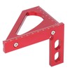 3D Mitre Angle Ruler Aluminum Alloy Professional Red 45 Degree